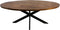 HSM Collection-Ovale Eettafel Melbourne-240x110x76-Naturel/Zwart-Mango/Metaal