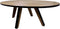 HSM Collection-Ovale Eettafel Milano-180x100x76-Naturel/Zwart-Acacia/Metaal