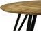 HSM Collection-Ovale Eettafel Fishbone-220x110x76-Naturel/Zwart-Eiken/Metaal