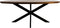 HSM Collection-Ovale Eettafel Melbourne-160x90x76-Naturel/Zwart-Mango/Metaal