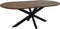 HSM Collection-Ovale Eettafel Mozaiek-180x100x76-Naturel/Zwart-Mango/Metaal