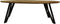 HSM Collection-Ovale Eettafel Fishbone-220x110x76-Naturel/Zwart-Eiken/Metaal