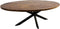HSM Collection-Ovale Eettafel Melbourne-160x90x76-Naturel/Zwart-Mango/Metaal