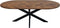 HSM Collection-Ovale Eettafel Mozaiek-180x100x76-Naturel/Zwart-Mango/Metaal