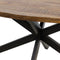HSM Collection-Ovale Eettafel Melbourne-240x110x76-Naturel/Zwart-Mango/Metaal
