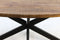 HSM Collection-Ovale Eettafel Melbourne-200x100x76-Naturel/Zwart-Mango/Metaal