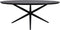 HSM Collection-Ovale Eettafel Zurich-200x100x76-Zwart-Acacia/Metaal