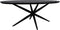 HSM Collection-Ovale Eettafel Zurich-220x100x76-Zwart-Acacia/Metaal