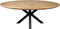 HSM Collection-Ovale Eettafel Zurich -180x100x76-Naturel/Zwart-Acacia/Metaal