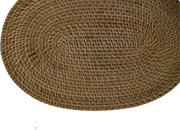 HSM Collection - Ovale placemat set van 4 - 45x30x2 - Naturel - Rotan - Set van 4