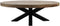 HSM Collection Ovale Salontafel 130cm Naturel/Zwart Mangohout/Metaal