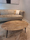 HSM Collection Ovale Salontafel Bern 100cm Naturel/Zwart Mangohout/Metaal