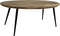 HSM Collection Ovale Salontafel Bern 100cm Naturel/Zwart Mangohout/Metaal