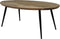 HSM Collection Ovale Salontafel Bern 100cm Naturel/Zwart Mangohout/Metaal