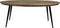HSM Collection Ovale Salontafel Bern 100cm Naturel/Zwart Mangohout/Metaal