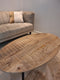 HSM Collection Ovale Salontafel Bern 100cm Naturel/Zwart Mangohout/Metaal