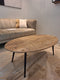 HSM Collection Ovale Salontafel Bern 100cm Naturel/Zwart Mangohout/Metaal