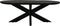 HSM Collection-Ovale Salontafel Mozaiek-120x60x44-Zwart-Mango/Metaal