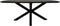 HSM Collection -Ovale tafel Santorini - 200x100x76 - Zwart- Mangohout/metaal