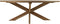 HSM Collection-Ovale Tuintafel Kruispoot-220x110x76-Naturel-Teak