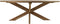 HSM Collection-Ovale Tuintafel Kruispoot-220x110x76-Naturel-Teak