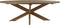 HSM Collection-Ovale Tuintafel Kruispoot-240x110x76-Naturel-Teak