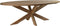 HSM Collection-Ovale Tuintafel Kruispoot-240x110x76-Naturel-Teak