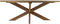 HSM Collection-Ovale Tuintafel Kruispoot-240x110x76-Naturel-Teak