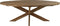 HSM Collection-Ovale Tuintafel Kruispoot-240x110x76-Naturel-Teak