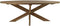 HSM Collection-Ovale Tuintafel Kruispoot-240x110x76-Naturel-Teak
