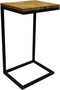 HSM Collection -Read bijzettafel Fishbone - 38x30x65 - Naturel/zwart - Eiken/metaal