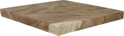 HSM Collection-Rechthoekig Tafelblad-70x70x6-Naturel-Munggur