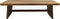 HSM Collection-Rechthoekige Bank-140x35x45-Naturel-Teak