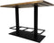 HSM Collection-Rechthoekige Bartafel 2 Pilaren-140x80x92-Naturel/Zwart-Acacia/Metaal
