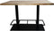 HSM Collection-Rechthoekige Bartafel 2 Pilaren-140x80x92-Naturel/Zwart-Acacia/Metaal