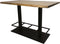 HSM Collection-Rechthoekige Bartafel 2 Pilaren-140x80x92-Naturel/Zwart-Acacia/Metaal