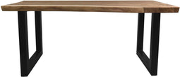 HSM Collection -Rechthoekige eettafel - 240x90/100x75 - Munggur - Natural/zwart