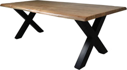 HSM Collection-Rechthoekige Eettafel Soho Luxe1-280x100x76-Naturel/Zwart-Acacia/Metaal