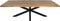 HSM Collection-Rechthoekige Eettafel Soho Luxe-220x100x76-Naturel/Zwart-Acacia/Metaal