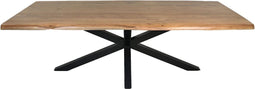 HSM Collection-Rechthoekige Eettafel Soho Luxe-300x100x76-Naturel/Zwart-Acacia/Metaal