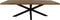 HSM Collection-Rechthoekige Eettafel Soho Luxe2-280x100x76-Naturel/Zwart-Acacia/Metaal