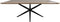 HSM Collection-Rechthoekige Eettafel Zürich-160x90x76-Naturel/Zwart-Acacia/Metaal
