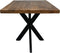 HSM Collection-Rechthoekige Eettafel Melbourne-140x80x78-Naturel/Zwart-Mango/Metaal