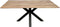 HSM Collection-Rechthoekige Eettafel Zürich-200x100x76-Naturel/Zwart-Acacia/Metaal