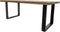 HSM Collection-Rechthoekige Eettafel Melbourne-240x100x77-Naturel/Zwart-Mango/Metaal