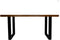 HSM Collection-Rechthoekige Eettafel Melbourne-160x90x77-Bruin/Zwart-Mango/Metaal