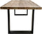 HSM Collection-Rechthoekige Eettafel Melbourne-180x90x77-Naturel/Zwart-Mango/Metaal