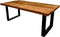 HSM Collection-Rechthoekige Eettafel Melbourne-160x90x77-Bruin/Zwart-Mango/Metaal