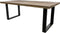 HSM Collection-Rechthoekige Eettafel Melbourne-240x100x77-Naturel/Zwart-Mango/Metaal