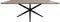 HSM Collection-Rechthoekige Eettafel Zürich-200x100x76-Naturel/Zwart-Acacia/Metaal
